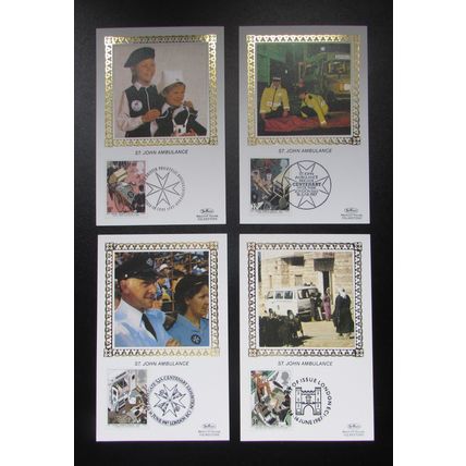 BENHAM PC - ST. JOHN AMBULANCE SILK POSTCARD SET 1987