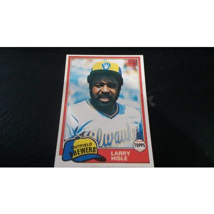1981 Topps Card # 215 Larry Hisle Very Good-Excellent (4) Milwaukee Brewers