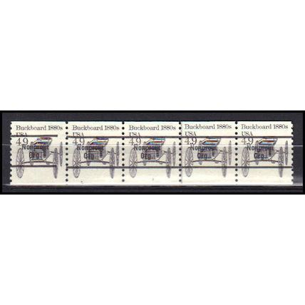 2124a 4.9c Buckboard Very Fine MNH Dry Gum PNC 3/5 Gap 2L AA0280