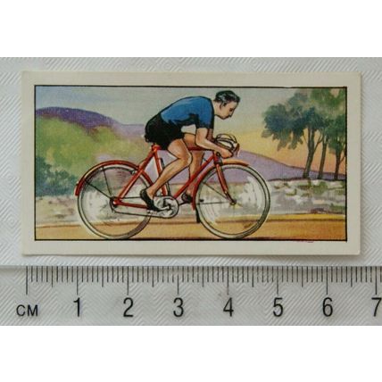 1962 Typhoo Travel through the Ages card No. 14 Bicycle