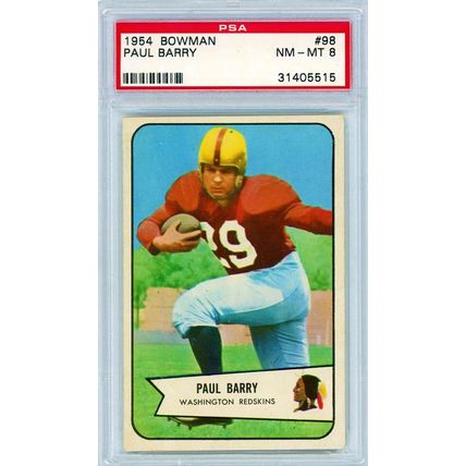 1954 Bowman Paul Barry #98 PSA 8 P1330