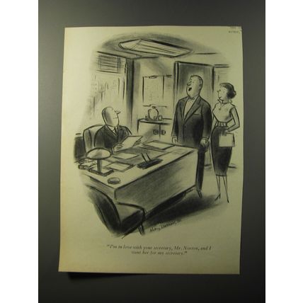 1953 Cartoon by Whitney Darrow, Jr. - I'm in love with your secretary