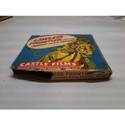 VINTAGE WESTERN CASTLE FILM No. 558 LAWLESS FRONTIER JOHNNY MACK BROWN 8 mm