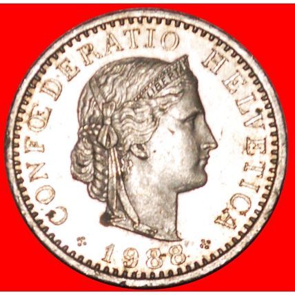 LIBERTY (1939-2022): SWITZERLAND ★ 20 RAPPEN 1988B DIES 2+B★LOW START★NO RESERVE