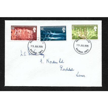 GREAT BRITAIN 1970 15th JULY BRITISH COMMONWEALTH GAMES PLAIN FIRST DAY COVER