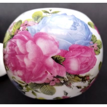 Vintage (1990's) Regal Spencer Fine China Pink Floral Milk Jug & Sugar Bowl Set.