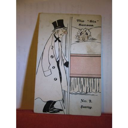 THE 'SIX' SENSES- No 2 HEARING unused antique postcard by Frankel #