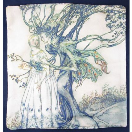 NEW 2 Sided Fantasy Throw Pillow Cover Case 18.5" x 19.5", Once Upon a Book Club