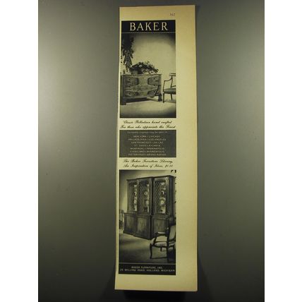 1959 Baker Furniture Advertisement - Classic Palladian hand crafted