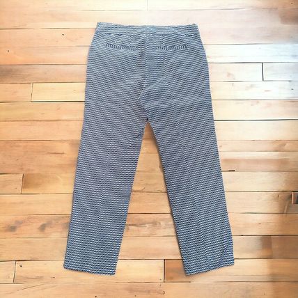 Cynthia Rowley Navy Blue White Cropped Trousers Size 6