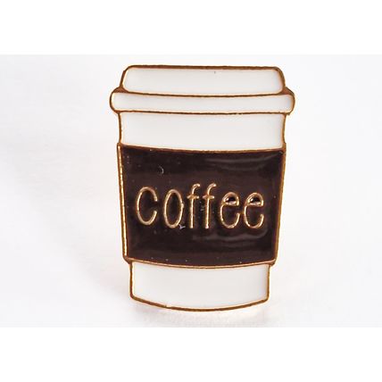 Novetly Coffee Cup Metal Pin Badge Ideal for Barista Lapel
