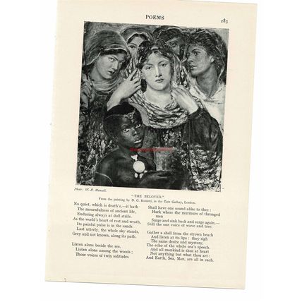Beloved, D G Rossetti, Book Illustration (Print), c1920