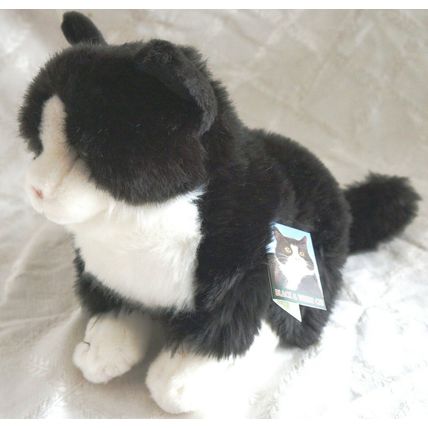 BLACK & WHITE CAT 12" HAND MADE PLUSH TOY AVAILABLE PERSONALISED & GIFT WRAPPED