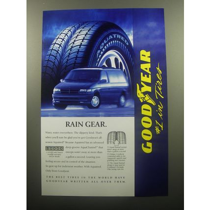 1994 Goodyear Aquatred Tires Advertisement - Rain Gear