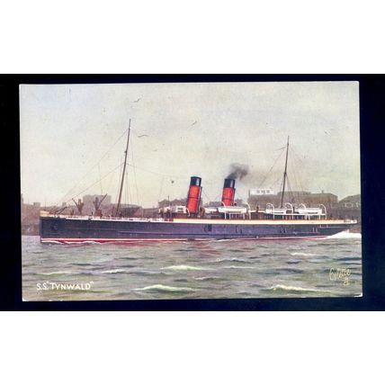 f2726 - Ferry - Tynwald - Artist Drawn - postcard