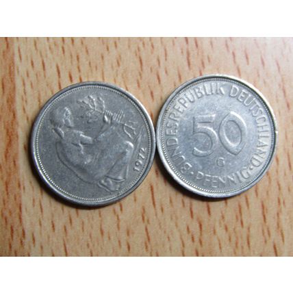 1972f 50 Pfennig Germany Coin
