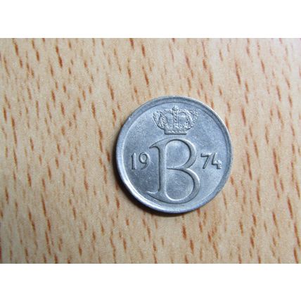 Belgium 1974 25 Centime Belgique (French Text) Coin