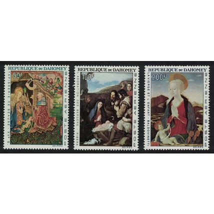 Dahomey Paintings Christmas 3v 1966 MNH SG#268-270 MI#293-295 Sc#C46-C48