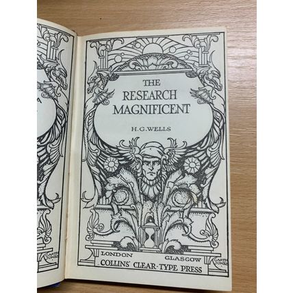 ANTIQUE H G WELLS "THE RESEARCH MAGNIFICENT" FICTION SMALL HARDBACK BOOK (P3)