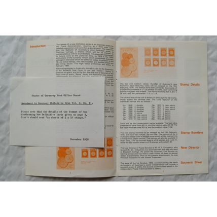 1978 Guernsey Post Office Philatelic News Vol. 2 No. 11 New Definitives