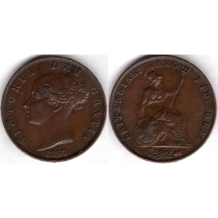 Great Britain. Victoria. Halfpenny 1857. dy21743