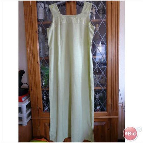 PALE GREEN SLEEVELESS SUN DRESS 10-12 **GC**