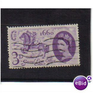 1960 GB Q.E.11 3D LILAC LETTER OFFICE F/U SG 619