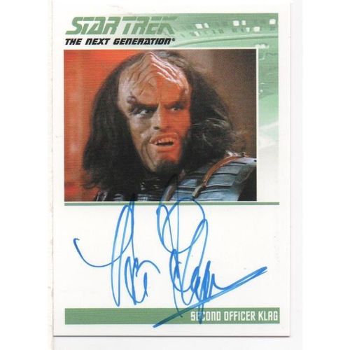 SIGNED CARD - STAR TREK: TNG HEROES & VILLAINS BRIAN THOMPSON - KLAG (2013)