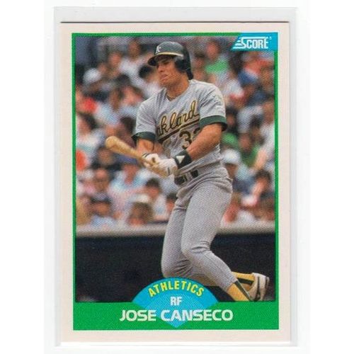 1989 Score Jose Canseco baseball card #1 – Athletics