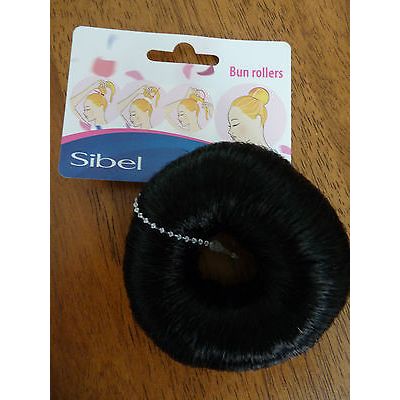 SIBEL HAIR BUN RING ROLLER in Dark Brown or Black BRAND NEW