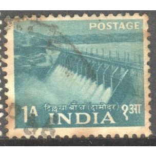 India 1955 - SG357 - 1a green - Damodar Valley Dam - used 5