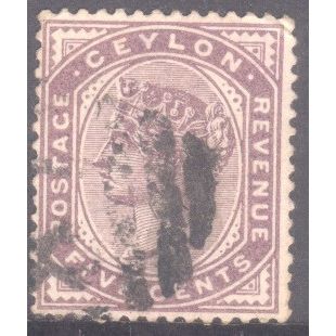 Ceylon stamps 1886 - SG195 - 5c Victoria 6