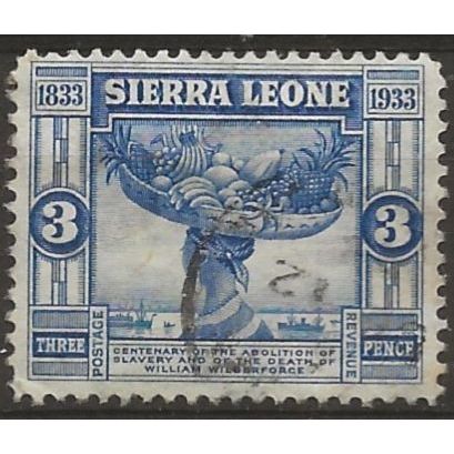 Sierra Leone 1933 SG172 3d Blue Fine Used . ..