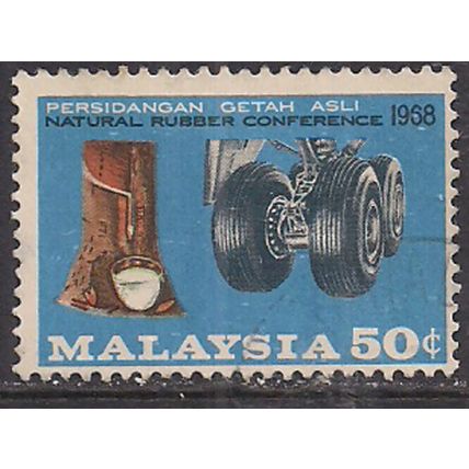 Malaysia 1968 QE2 50cents Rubber Conf. SG 53 used ( D26 )