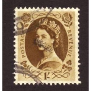GB 1953 1 Shilling bistre used SG529