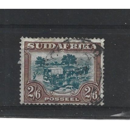SouthAfrica.SG49 2s 6d Ox-Wagon.Afrikaans Inscription.Fine Used.Aug25b
