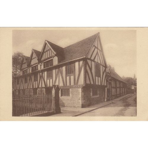 Vintage Sepia Postcard - The Guildhall, Leicester