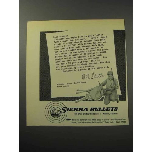1956 Sierra Bullets Ad - Buck Antelope