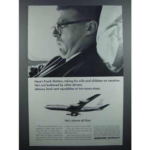 1964 Boeing Jet Plane Ad - Here's Frank Slattery
