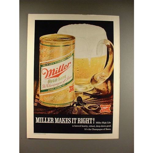 1970 Miller High Life Beer Ad