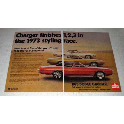 1973 Dodge Charger Ad - Coupe Landau Top, SE, Hardtop