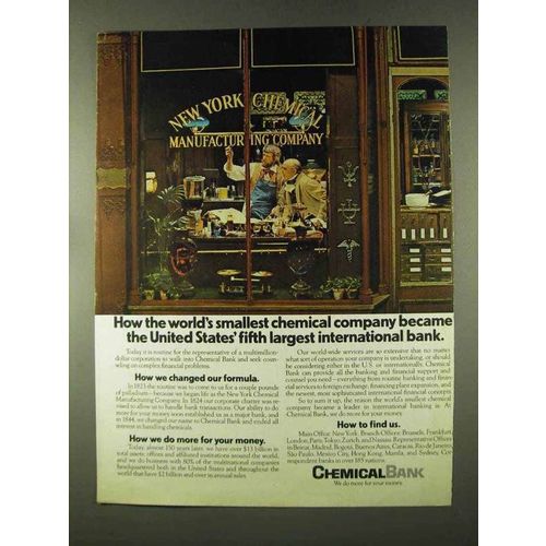 1973 Chemical Bank Ad, Worlds Smallest Chemical Company