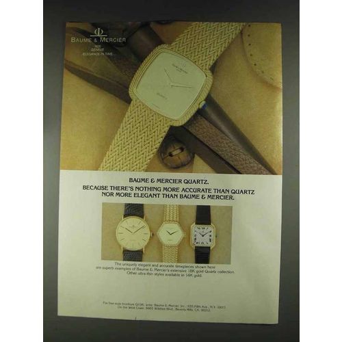 1979 Baume & Mercier Watches Ad - Nothing More Accurate