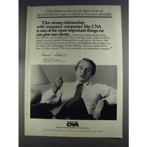 1980 CNA Insurance Ad - Our Strong Relationship