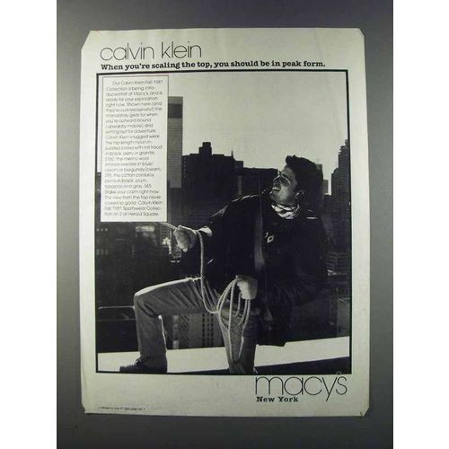 1981 Macy's Ad - Calvin Klein Parka, Sweater, Pants