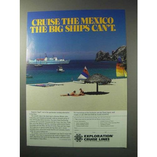 1986 Exploration Cruise Lines Ad - Cruise the Mexico