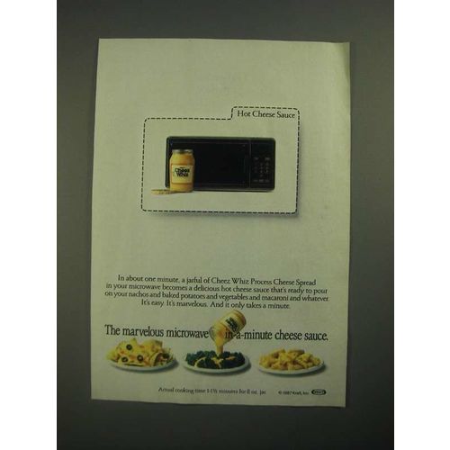 1987 Kraft Cheez Whiz Ad - The Marvelous Microwave Sauce