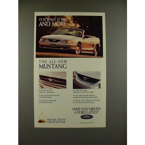 1994 Ford Mustang Car Ad - What it Was and More