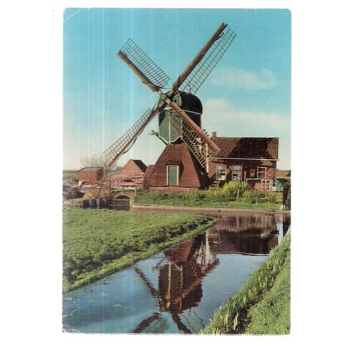 HOLLAND, DUTCH WINDMILL. used postcard 1976 postmark #