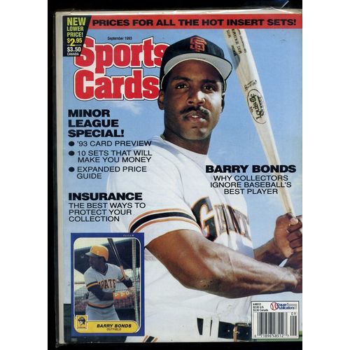 BARRY BONDS Sports Cards Price Guide magazine 1993 SF Giants Minor League Specia